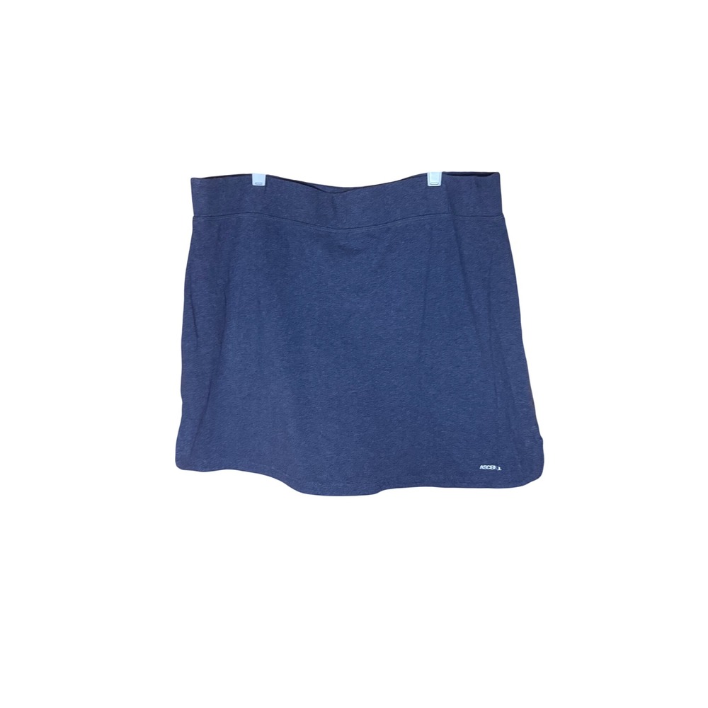 Ascend Womens Heathered Gray Active Skort XL Built-in Shorts Athletic Skirt